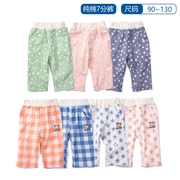 Mùa hè và mùa thu mens mô hình và trẻ em gái bông quần bảy điểm childrens thể thao quần short thun bé 7 minutepants 2-6 năm quần cũ xuất khẩu.