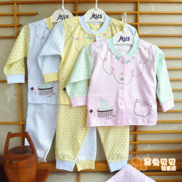 Small shell children's underwear set cotton boys and girls autumn clothes baby underwear pajamas home clothes air-conditioning clothes