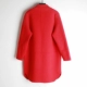 Áo khoác nữ mùa thu và mùa đông mới áo len dệt kim cashmere màu đỏ lễ hội len dài phần lông cừu là thủy triều mỏng áo khoác nữ Trung bình và dài Coat