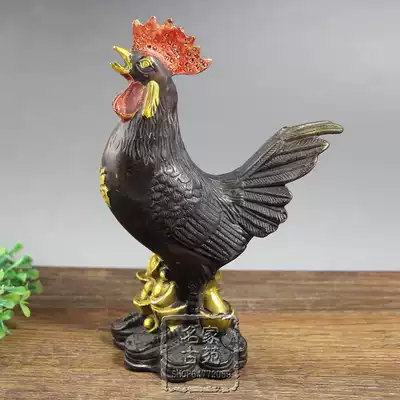 Antique Collectibles Vintage bronze crafts ornaments brass gilded Rooster