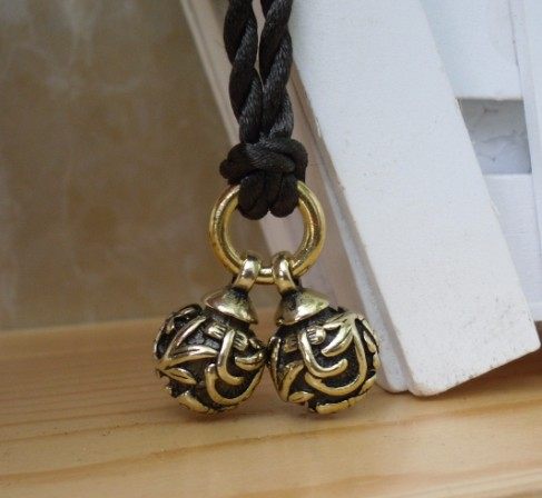 Pisces copper button pendant old copper button hand pendant extra large Pisces old button