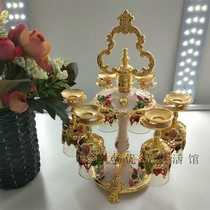 Russian Imported Monolayer Wine Rack Hanging Cup European-style Wine Cabinet Swing Piece White Wine Glass Rack Rack Suit Glass Small Wine Goblet