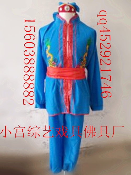 The men's doubles dragon beat drum costumes to perform a dragon and lion dance performance serve the waist drum outfit martial arts stage clothes for men's seedlings