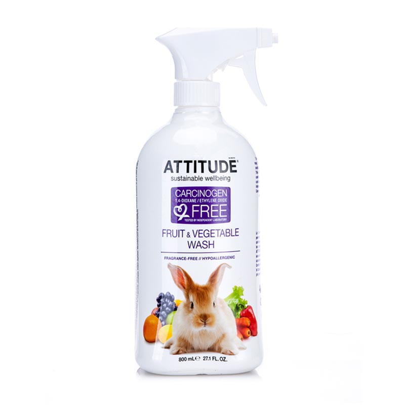 原装进口加拿大Attitude爱的态度婴幼儿孕妇专用果蔬清洁剂800ml