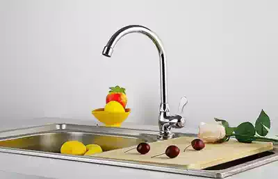 All-copper kitchen faucet, vegetable basin faucet, vegetable basin faucet, 4-point fast boiling water faucet, single cold water quick opening faucet