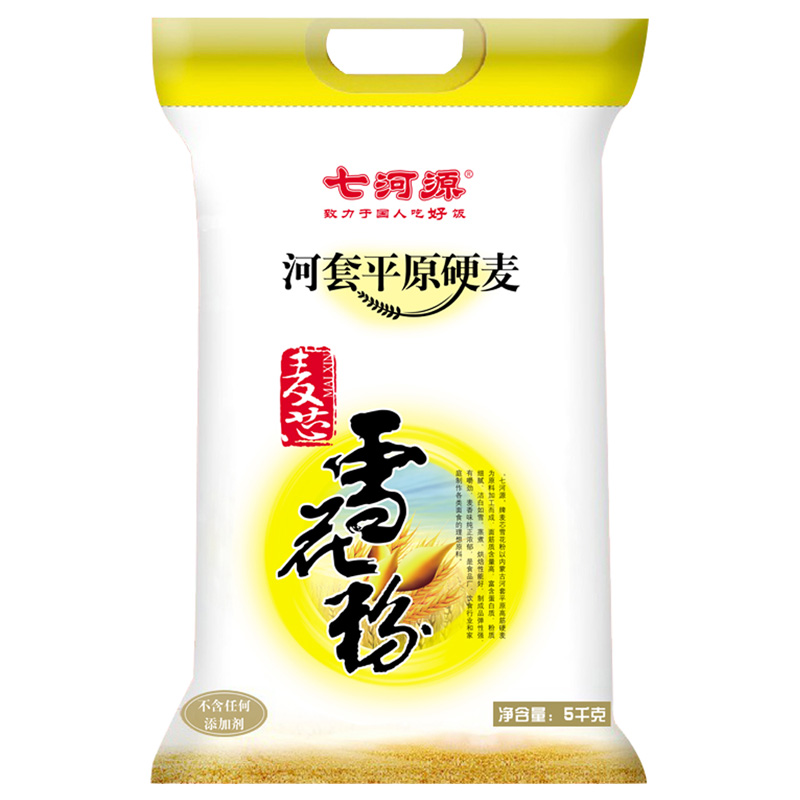 【苏宁易购】七河源河套麦心雪花粉5kg