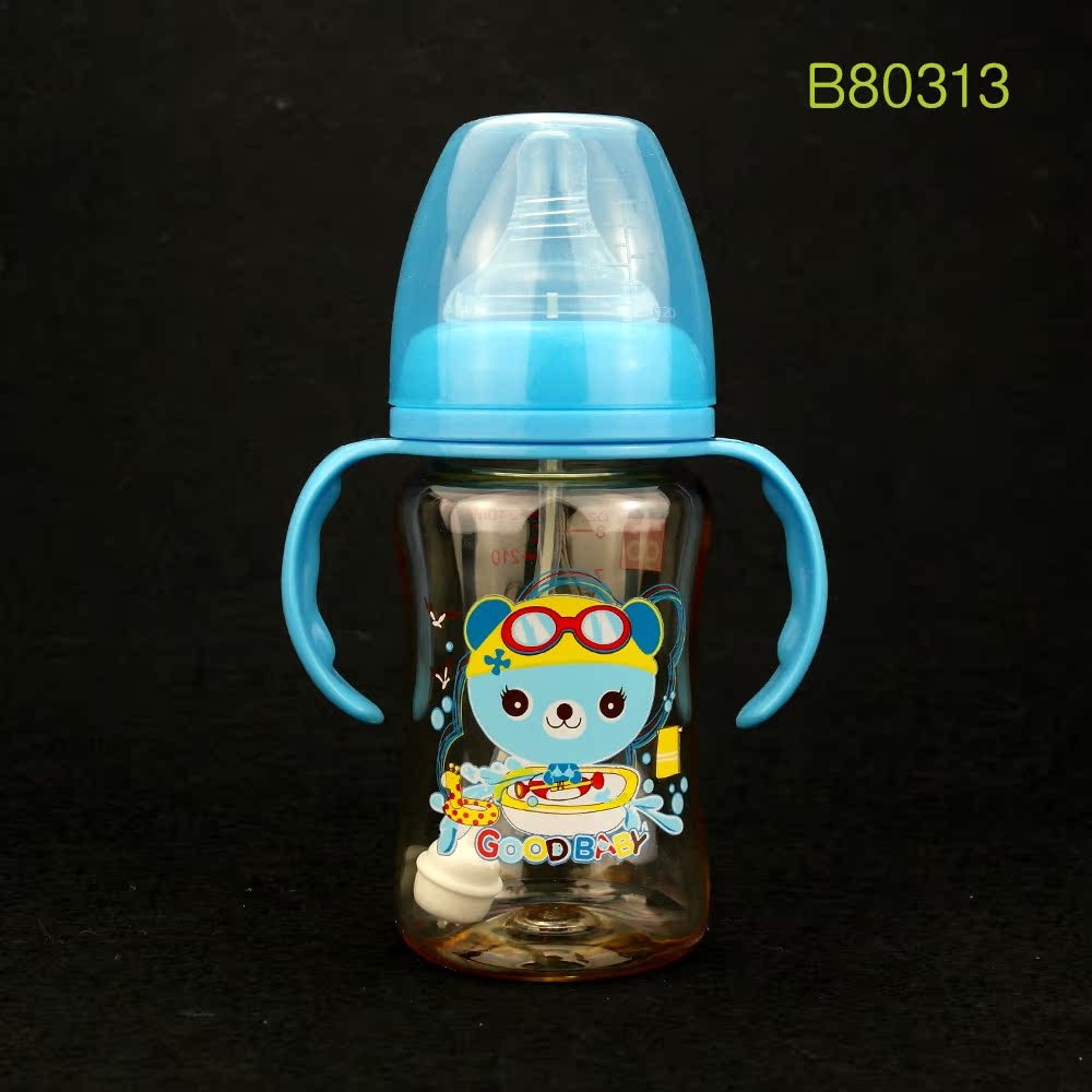 好孩子 母乳实感 宽口径 握把吸管PPSU新生婴儿奶瓶240ml B80313