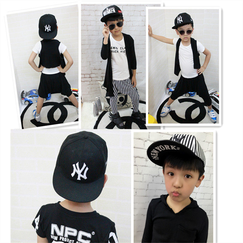 Han Edition Street dance hip hop along the hat, parent-child big hat Boy baseball cap embroidered Yang Ke hat