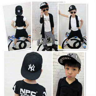 Hat hip-hop style, children's baseball cap for boys, Korean style, family style, with embroidery