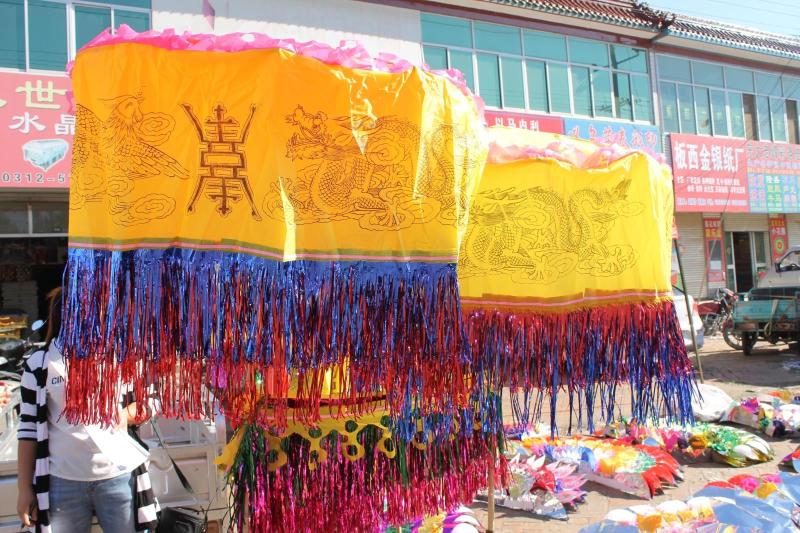 Sacrifice with heavenly umbrella heavenly umbrella five seven umbrella cloth umbrella paper tie wreath summoning soul flag funeral supplies batch