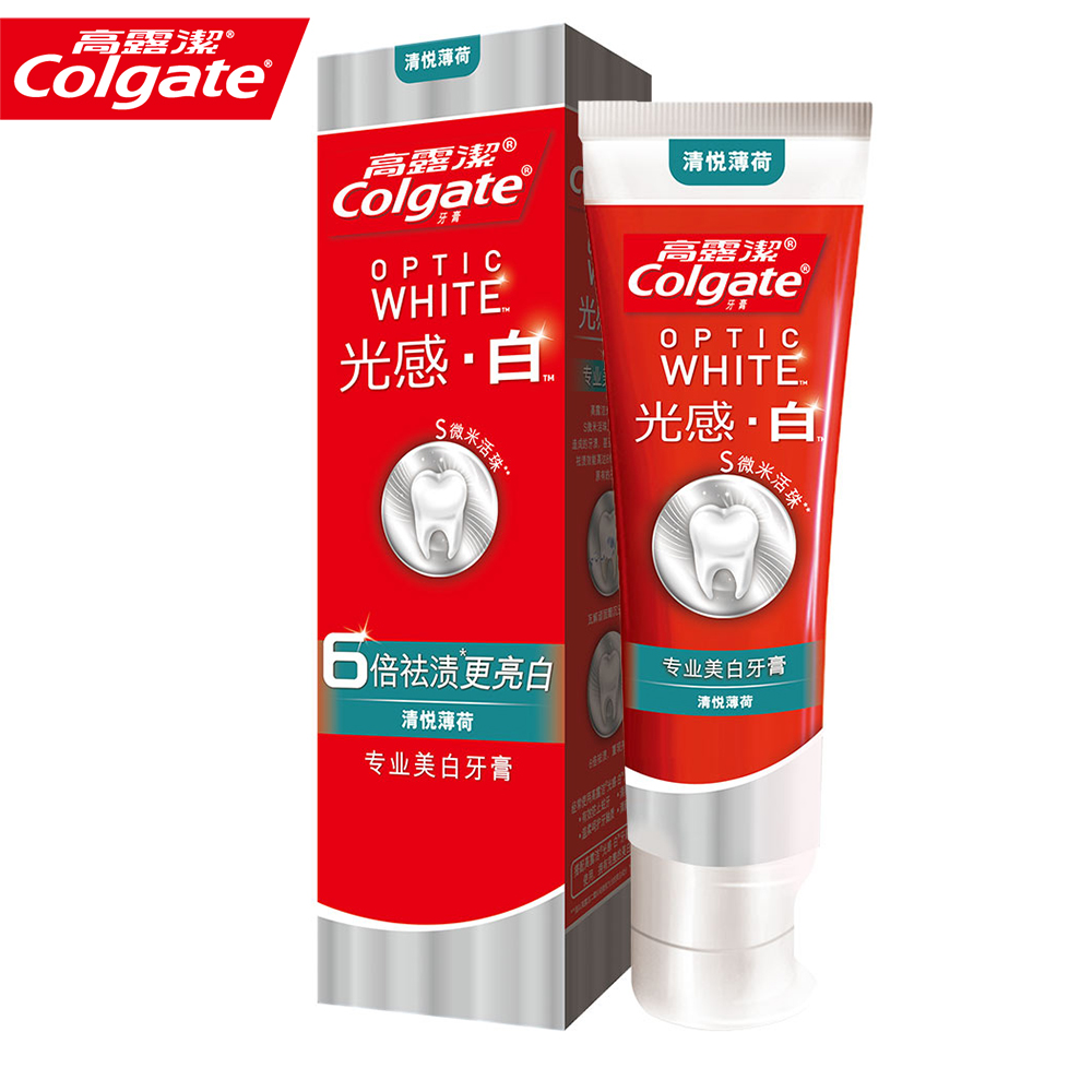 正品 高露洁光感白牙膏（清悦薄荷)70g 美白防蛀清新口气去除异味