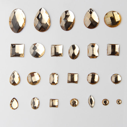 Hole-free flat-bottomed drilling champagne acrylic drilling ornament accessories Footwear Cosmetic material accessories Phone Beauty