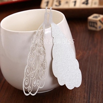 Factory direct laser hollow European style new creative cute Peacock Cup card large quantity from excellent fashion Cup clip