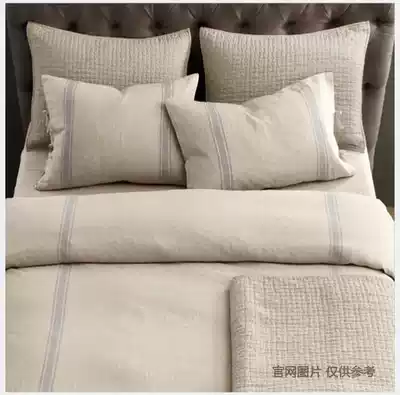 Linen four-piece lace linen four-piece set plain linen bedding