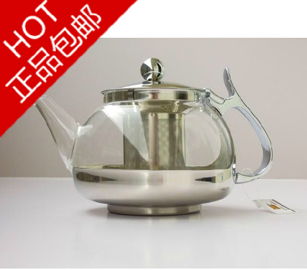 Yafeng 6408 non-embroidery just heat-resistant glass teapot long mouth teapot special flower teapot net filter