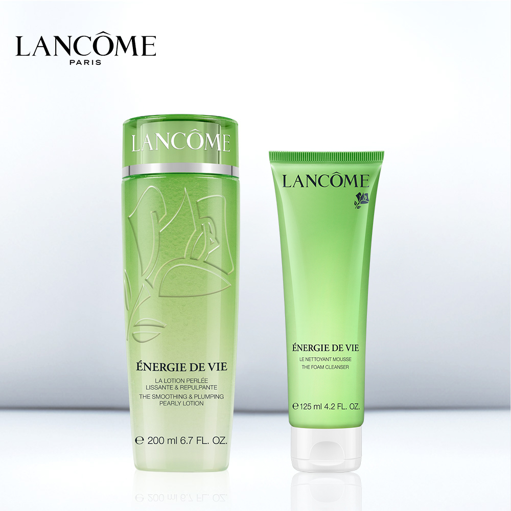 兰蔻水光润养凝珠美容液200ml+光泽润养洁颜啫喱125ml