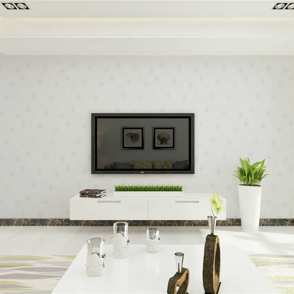 瓷雕不織布壁紙現代簡約歐式小花客廳主臥滿貼壁紙灰色粉色卡其色