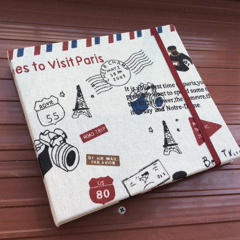 Handmade watercolor travel large square handbook student speed writing 300g cotton slurry Asian poem was a faukubow