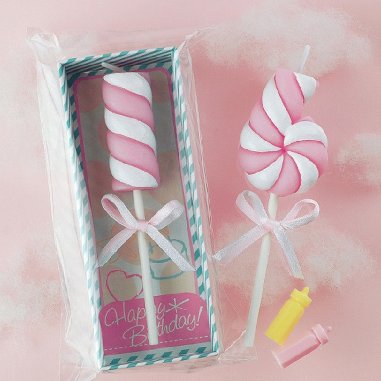 0-9 striped digital candle Children's birthday party candle cake decoration 100 days full month candle