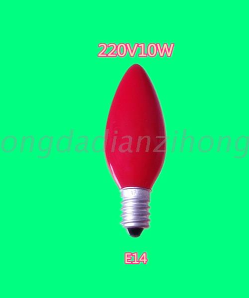 220V10W small bulb E14 screw bulb small night light red pointed bulb wealth lamp electronic light lotus lamp