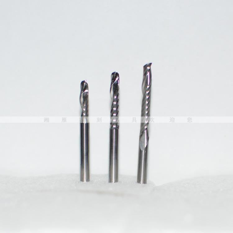 Domestic tungsten steel single-edged spiral milling cutter 3175 computer advertisement acrylic pvc engraving machine cutter Xiangyan new product