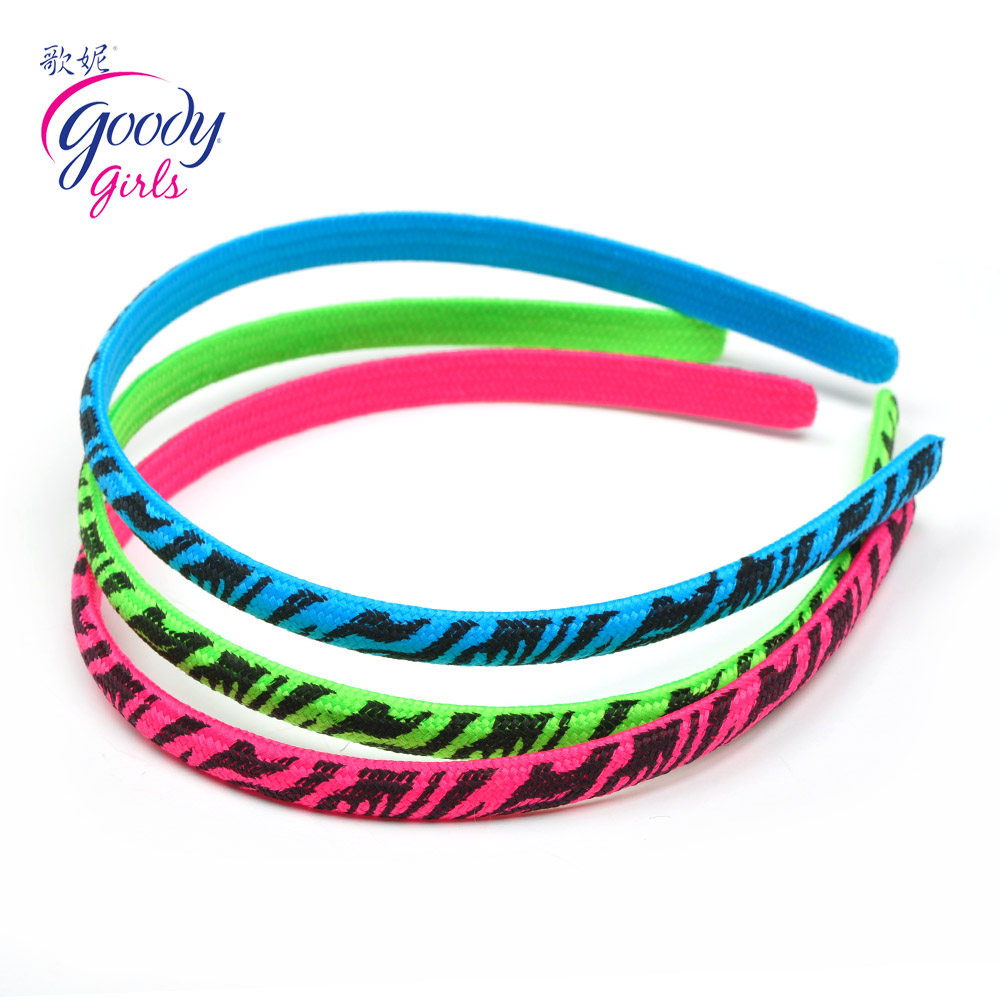 美国Goody歌妮女孩 儿童发箍 欧美 斑马纹印花 舒适无痛头箍 2个