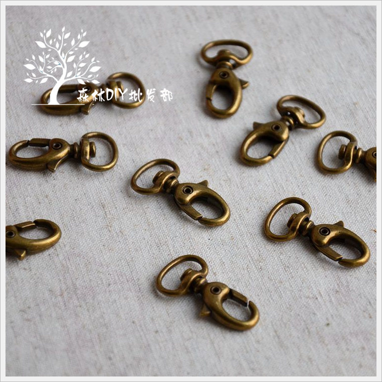 (Forest) Tail diameter 12mm bronze dog buckle Key button 50 pack 210g