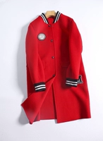 Đặc biệt chống mùa, hàng sắc nét, áo bóng chày mỏng, len và cashmere, áo hai mặt thủ công, áo dài vừa phải áo măng tô nữ dáng dài