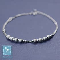 Silver time S925 sterling silver bracelet frosted transfer beads multi-layer hand decoration creative fashion temperament color silver hand string female