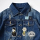Áo khoác denim bé trai mùa thu 2018 mới cho bé 9 phiên bản áo Hàn Quốc trong chiếc áo khoác bé trai denim lớn thoi trang tre em Áo khoác