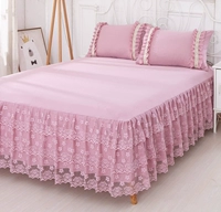 Mùa xuân và mùa hè một mảnh mét phong cách giường váy ren bedspread 1.5m1.8M2 Simmons chúa không trượt bụi nắp bảo vệ - Váy Petti váy giường khách sạn