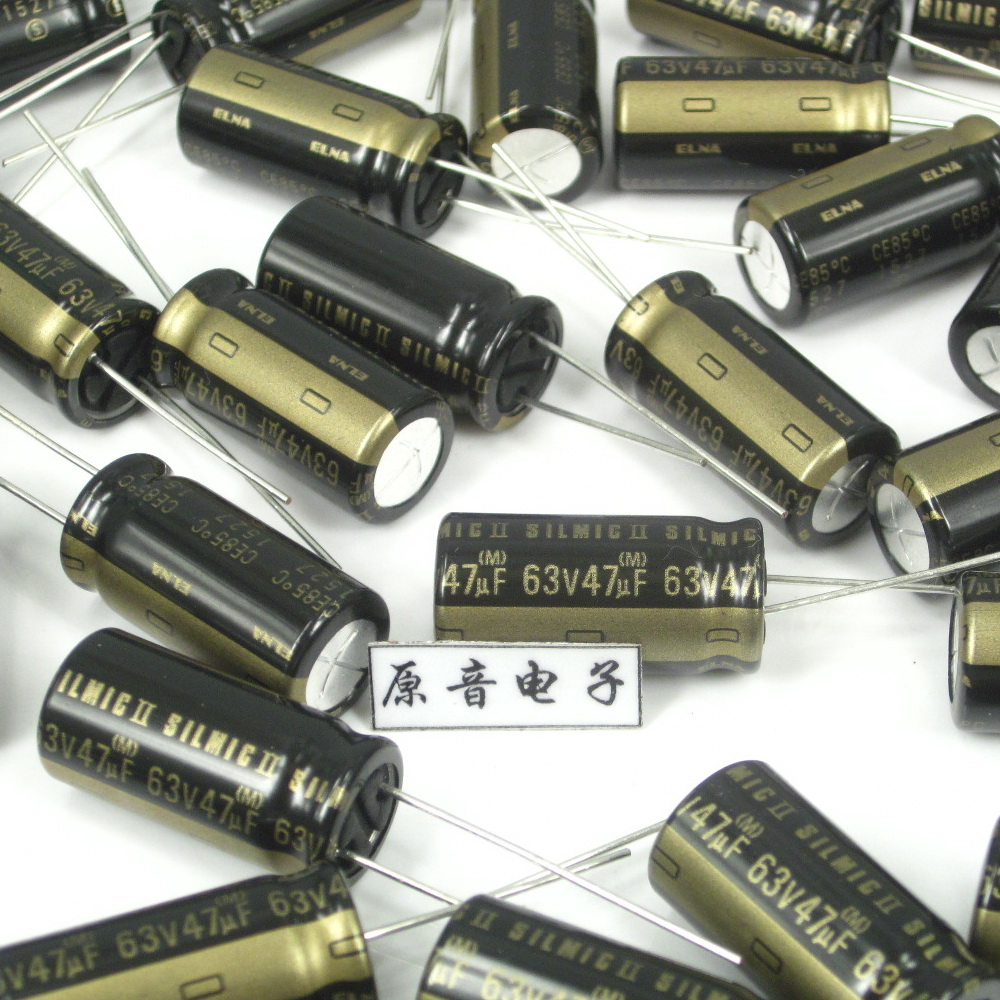 Imported original new ELNA Top & Pole SILMICII filament film 47UF63V audio dedicated electrolytic capacitors
