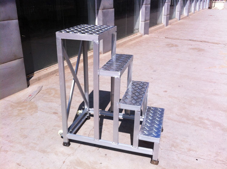 4-step ladder aluminium alloy tread ladder single side ascending ladder
