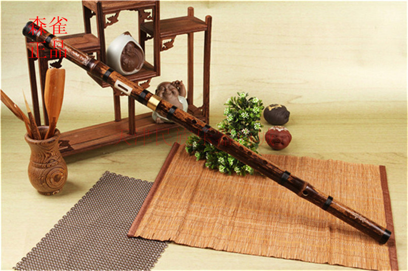 Horizontal blowing Bausen bird inlaid with horns Bawu children primary school students adult beginners entry G key F key professional performance