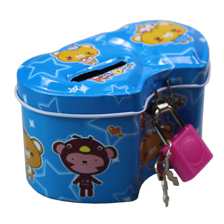 Creative Novelty Kids Tin Piggy Bank Kindergarten Gift Prize Kids Toys Wholesale Stall Hot Sale