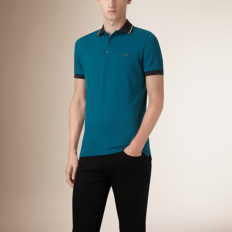 BURBERRY/博柏利对比镶边装饰 Polo 衫 40000091