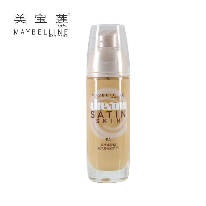 包邮 美宝莲 梦幻丝柔呼吸粉底液30ml 透气不堵塞 遮瑕隐毛孔细腻