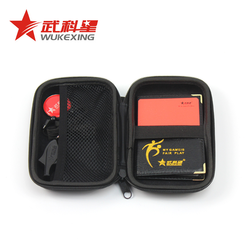 Wuke Star football match referee supplies equipment patrol flag pick-up red yellow card and other referee bag