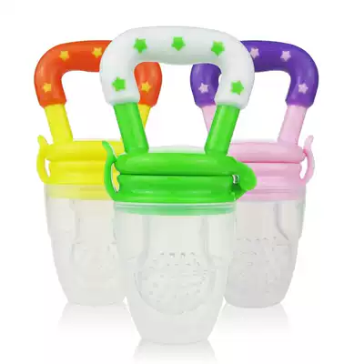 Baby food bag fruit vegetable food gear fixer tool pacifier non-staple food device baby bite training