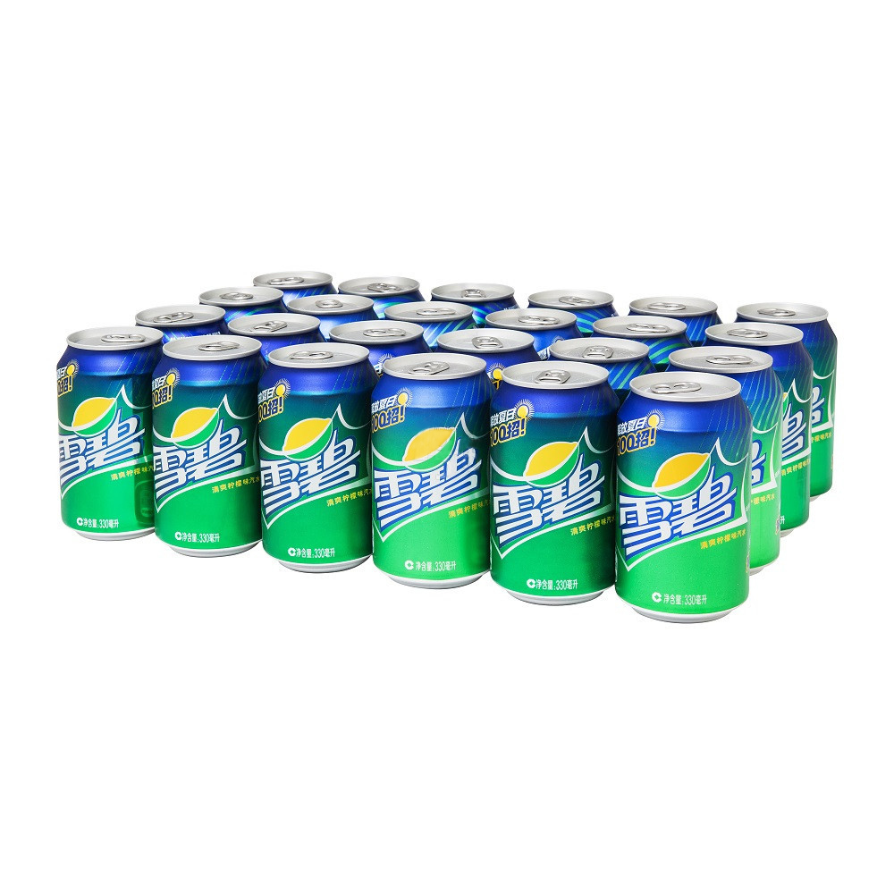 【天猫超市】清爽柠檬味雪碧330ml*24 罐/箱碳酸饮料可口可乐出品