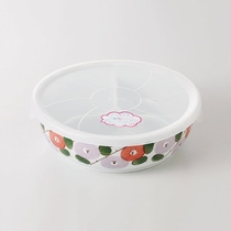 Japanese Japanese ceramic with lid separated fresh-keeping box divided food storage bowl oil control
