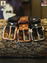 Sandast American handmade Horween Cowhide-Urban Hipster Retro Belt Belt width 3 8cm