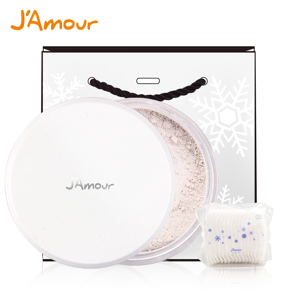 JAmour悦爱 初雪莹亮水润蜜粉散粉10g 定妆遮瑕贴肤防水抗汗