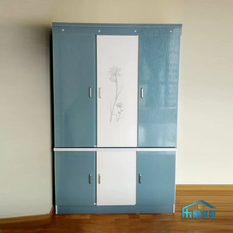 Ưu đãi đặc biệt bán trực tiếp giá thấp Nội thất phòng cho thuê Thành Đô tủ quần áo viền ba cánh tủ bảng in màu trắng đơn giản tf17 - Buồng