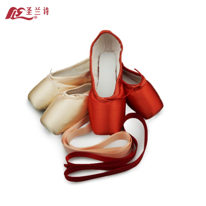 Sacred Land Poetry Professional Satin Ballet Dancer Tips Shoes Women Adults Children Soft-bottom Cloth Teachers Dance Practice Shoes 