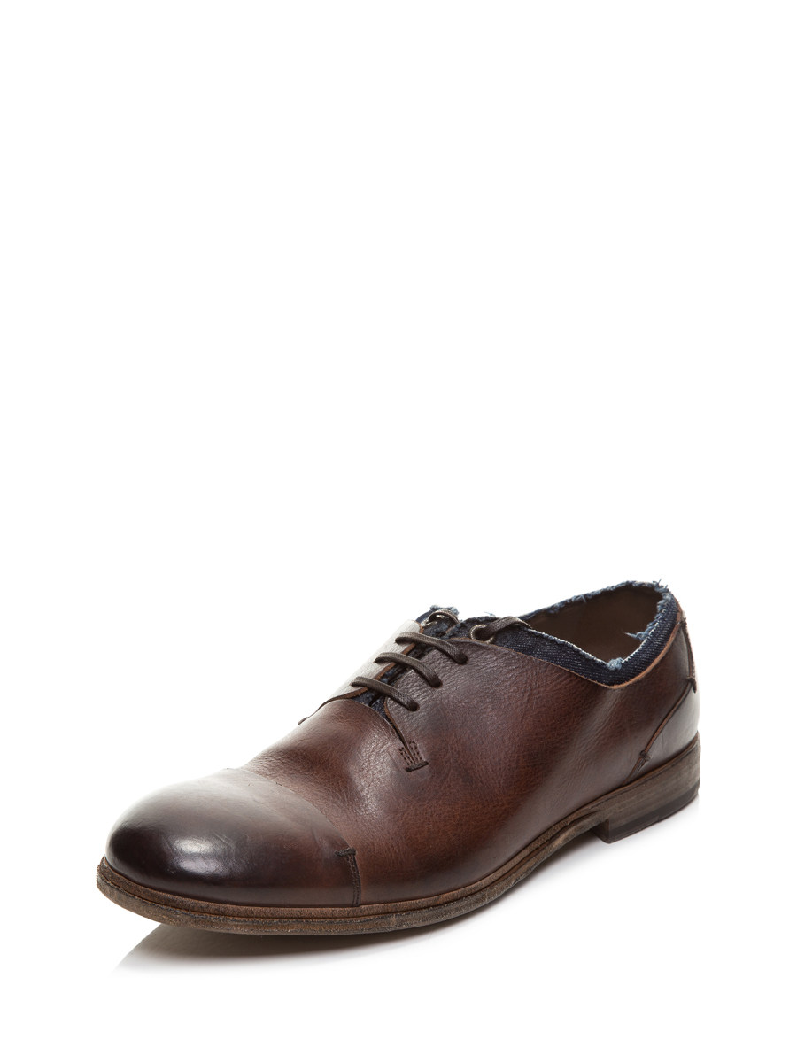 Dolce&Gabbana 棕色双拼材质系带牛津鞋