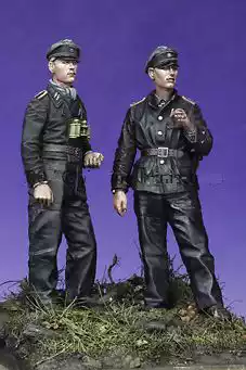 (JZHOBBY)1 35 German armored soldiers in the late World War II (2 people)