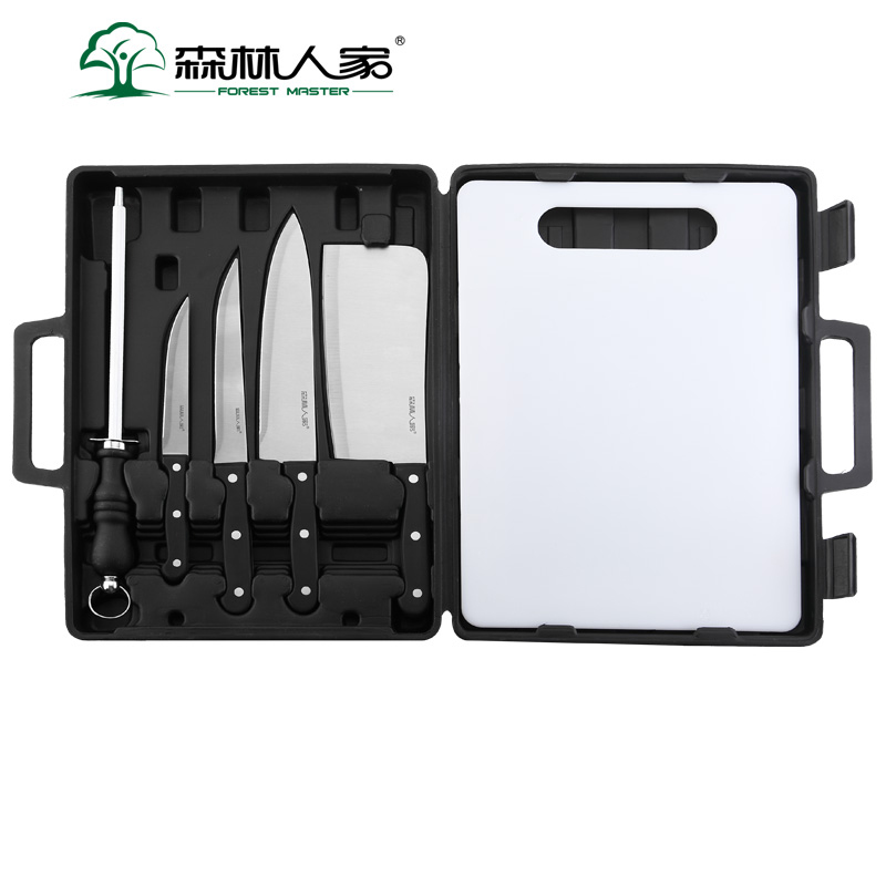 Portable multi-function outdoor kitchenware set Camping cooking kitchenware tableware Outdoor kitchen knife cutting board combination