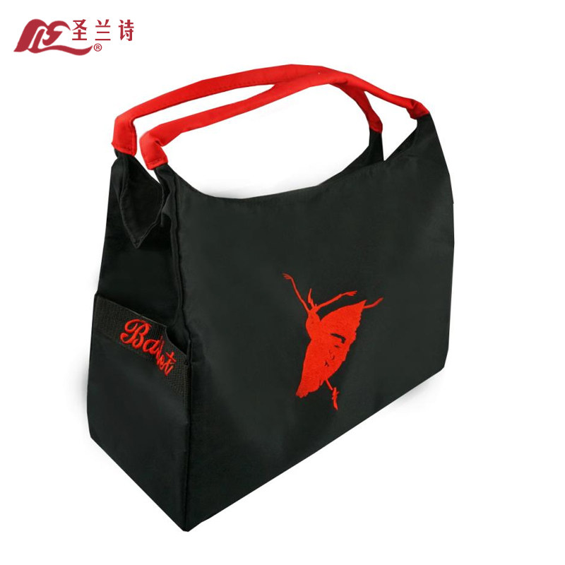 Santa Lan Poetry New Rose Lady Style Adult Fashion Waterproof Cloth Dance Bag Single Shoulder Embroidered Hand Dancing Practice Bag