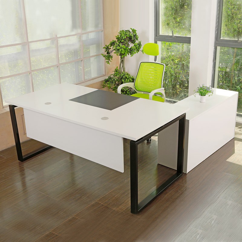 Shenzhen office furniture fashion boss desk modern minimalist supervisor desk manager desk steel wood executive desk middle class